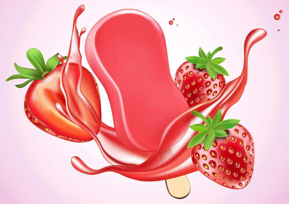 strawberry and yogurt frozen bites