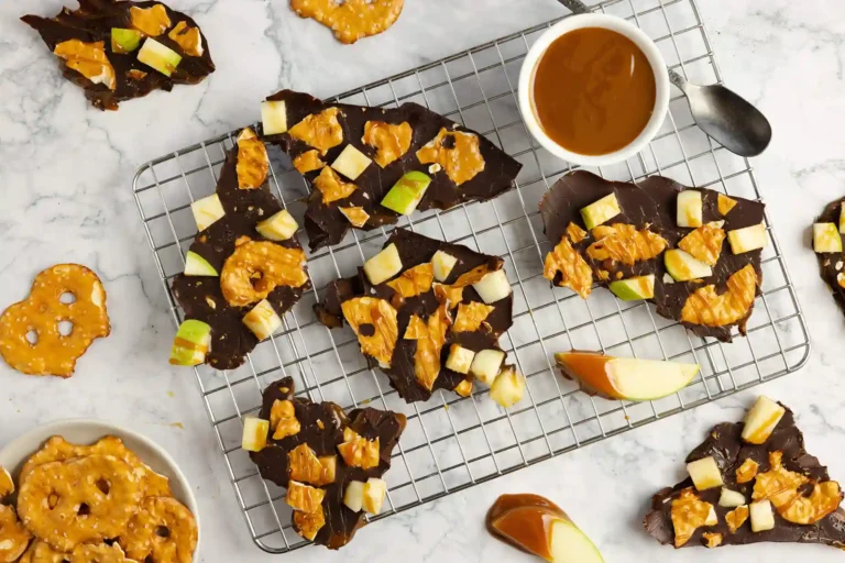 Halloween caramel apple bark