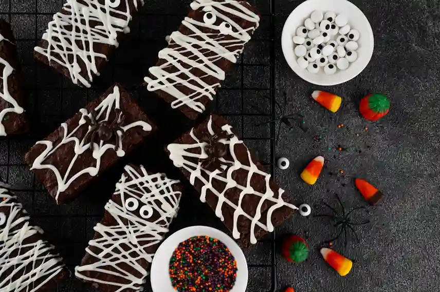 spider web brownies